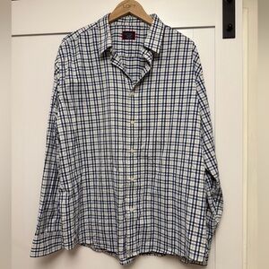 Blue and White Checkered UNTUCKit Men's Shirt